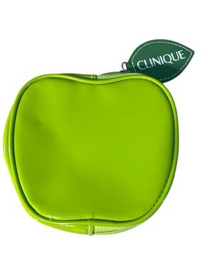 Clinique apple pouch mini makeup holder or coin holder ID credit cards, etc